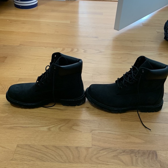 Never worn all black timberland boots. - Picture 3 of 4